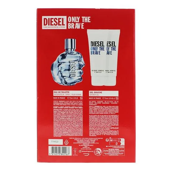 Diesel Only The Brave Eau De Toilette Gift Set 100ml shower gel & 50ml Eau De Toilette