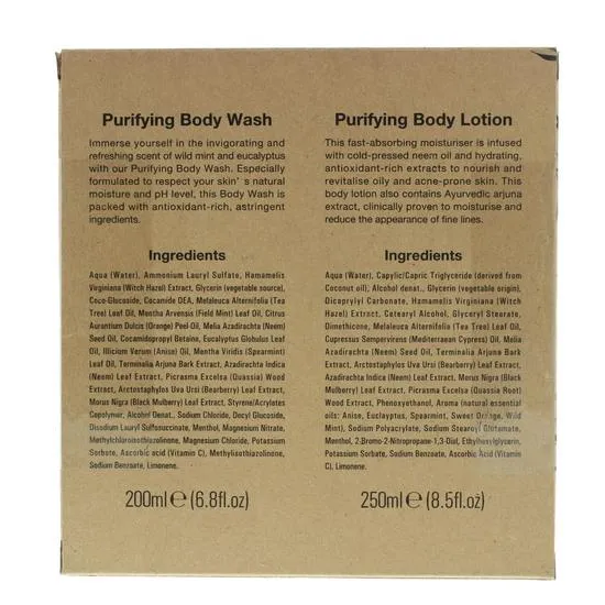 Urban Veda Purifying Bath & Body Gift Set Neem + Botanics