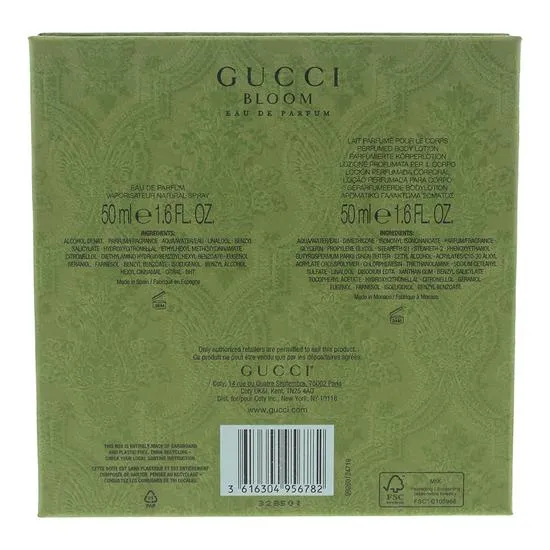 Gucci Bloom Eau De Parfum 50ml + Body Lotion 50ml Gift Set For Her 50ml