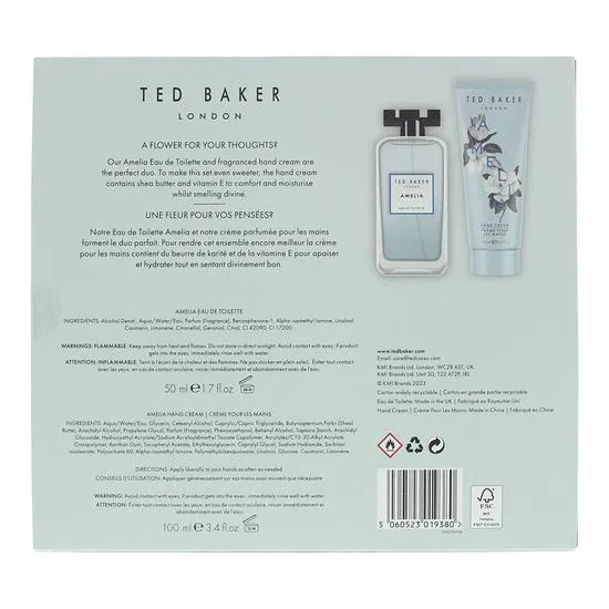 Ted Baker Amelia Eau De Toilette 50ml + Hand Cream 100ml Gift Set 50ml