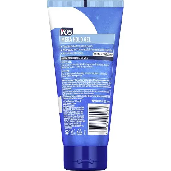 VO5 Mega Hold Styling Gel 50ml
