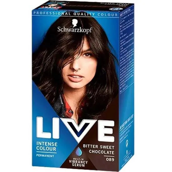 Schwarzkopf Live Intense Colour Permanent Hair Dye 089 Bitter Sweet Chocolate