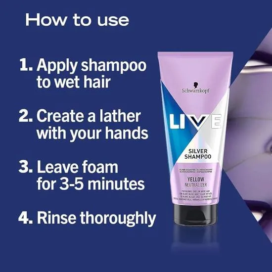 Schwarzkopf Live Anti-Yellow Silver Shampoo 200ml