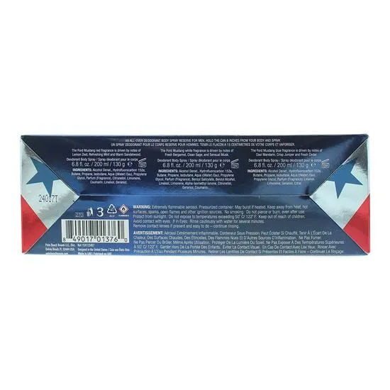 Mustang Deodorant Body Spray Gift Set 200ml