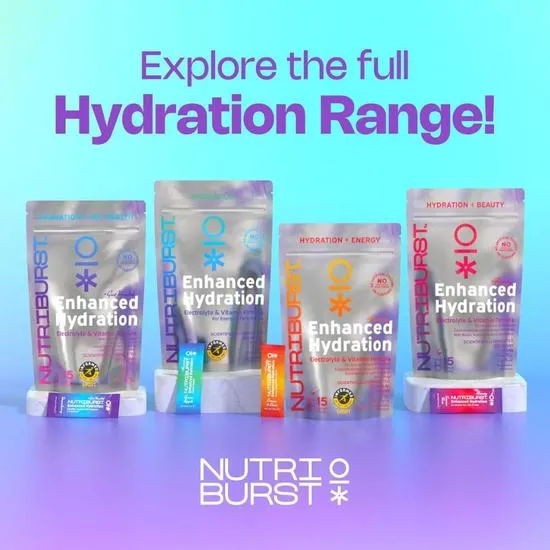 Nutriburst Enhanced Hydration + Gut Health Mixed Fruit Flavour Sachets 15 Sachets
