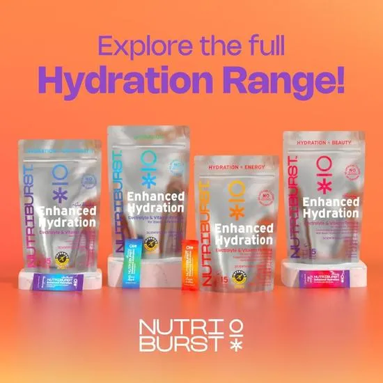 Nutriburst Enhanced Hydration + Energy Mixed Fruit Flavour Sachets 15 Sachets
