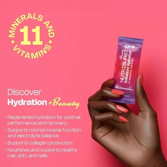 Nutriburst Enhanced Hydration + Beauty Watermelon Flavour Sachets 6 Sachets