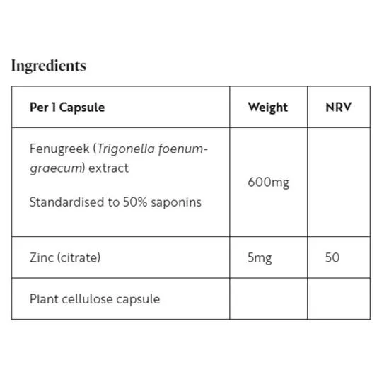 Viridian Fenugreek Extract Capsules 30 Capsules
