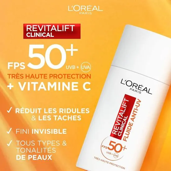 L'Oreal Paris Revitalift Clinical Daily Anti UV Fluid SPF 50 Plus 50ml
