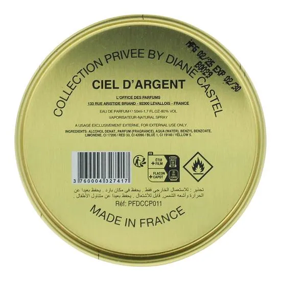 Diane Castel Collection Privee Ciel d'Argent Eau De Parfum 50ml