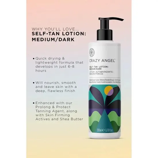 Crazy Angel Self Tan Lotion Medium/Dark 200ml