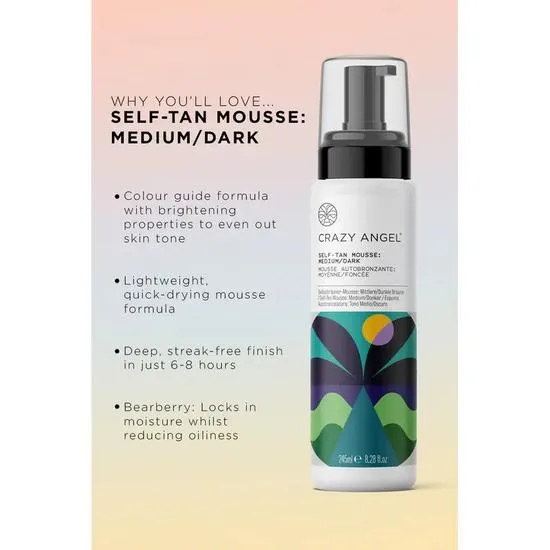 Crazy Angel Self Tan Mousse Medium/Dark 245ml