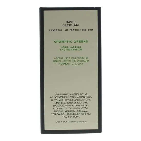 David Beckham Aromatic Greens Eau De Parfum 100ml