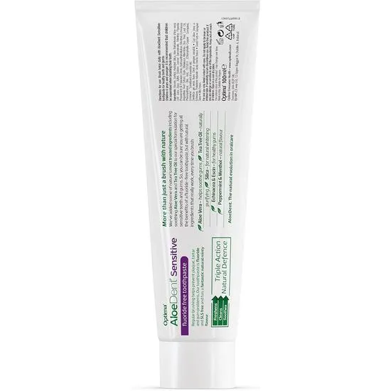 Aloe Dent Sensitive Aloe Vera Fluoride Free Toothpaste 100ml