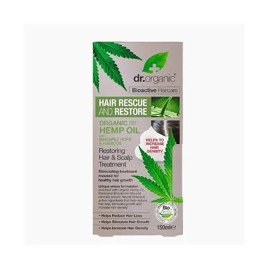 Dr. Organic Bioactive Hair Care Organic Hemp Oil Restoring Hair & Scalp Treatment 150ml