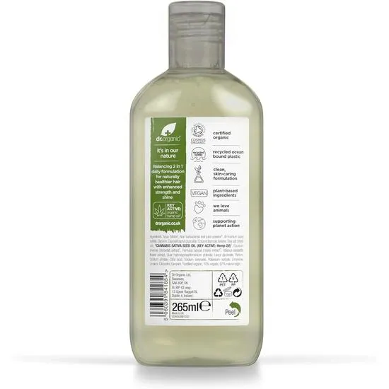 Dr. Organic Bioactive Hair Care Hemp Oil 2 In 1 Shampoo & Conditioner 265ml