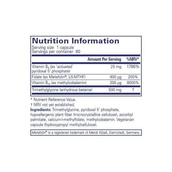 Pure Encapsulations Homocysteine Factors Capsules 60 Capsules