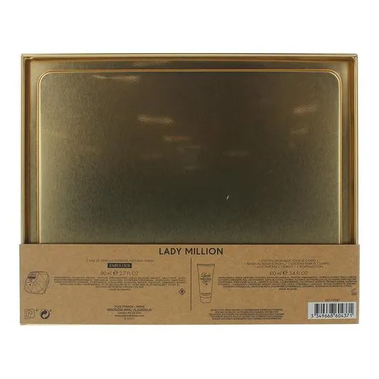 Paco Rabanne Lady Million Fabulous Eau De Parfum 80ml + Body Lotion 100ml Gift Set 80ml