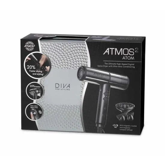 Diva Professional Styling Atmos 2 Atom Hair Dryer Black