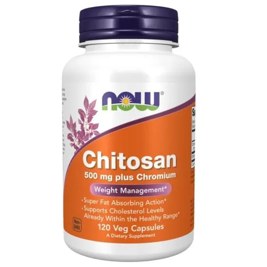 NOW Foods Chitosan 500mg Plus Chromium Capsules 120 Capsules