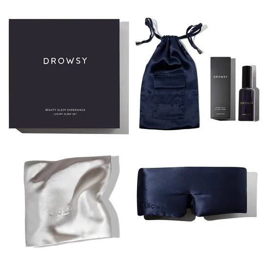 Drowsy Beauty Sleep Experience 1x Sleep Mask, 1x Silk Pillowcase, 1x Carry Pouch & 1x Pillow Spray