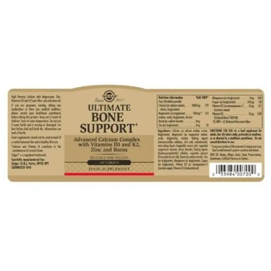 Solgar Ultimate Bone Support Tablets 120 Tablets