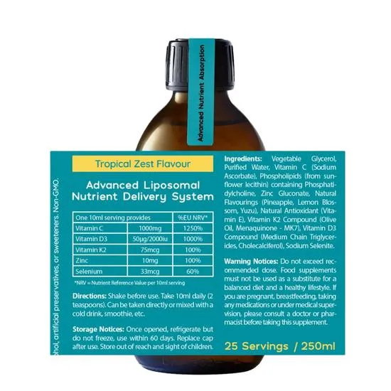 Well Actually Advanced Immune Support Tropical Zest 300ml