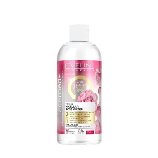 Eveline Facemed Detox Toning Micellar Rose Water 400ml