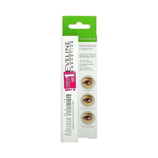 Eveline Advance Volumiere 3 In 1 Eyelashes Concentrated Serum 10ml