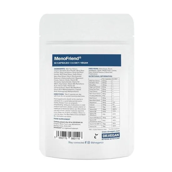 Dr Vegan MenoFriend Menopause Support Capsules 60 Capsules