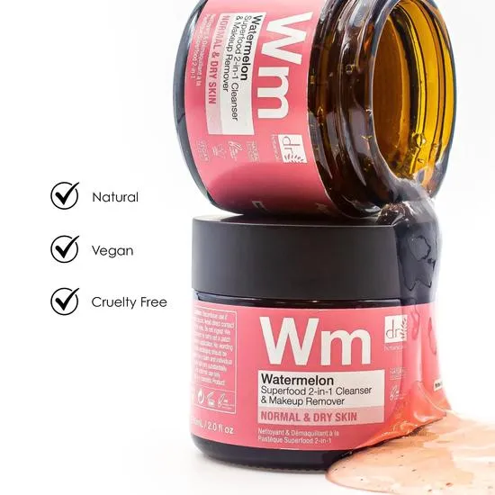 Dr Botanicals Watermelon Superfood 2-In-1 Cleanser & Makeup Remover 100ml