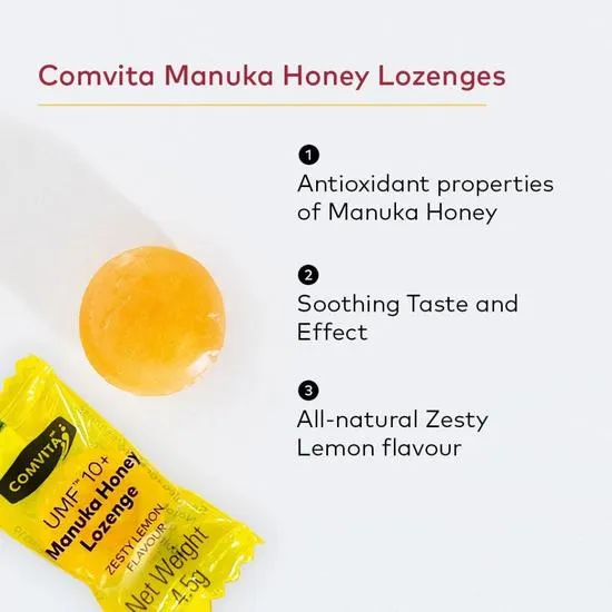 Comvita Propolis Lemon & Honey Lozenges 12 Lozenges