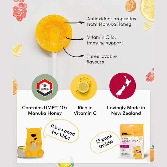 Comvita Kids Soothing Manuka Honey Pops 15