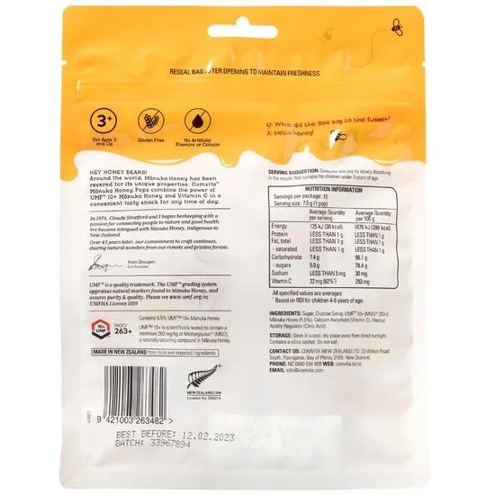 Comvita Kids Soothing Manuka Honey Pops 15