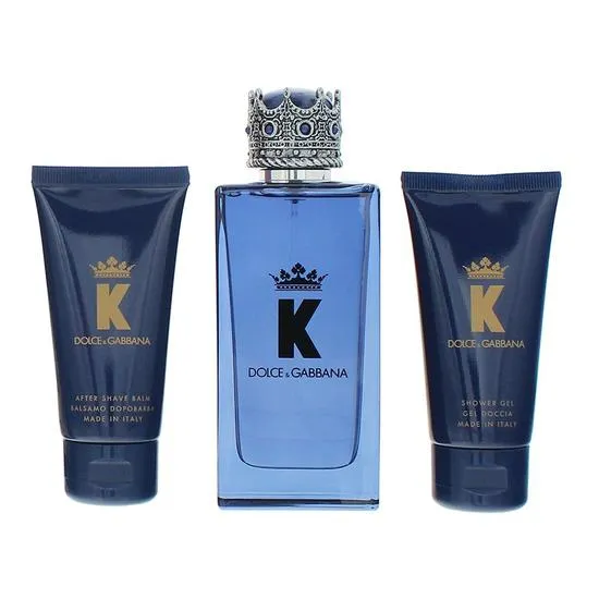 Dolce & Gabbana K Eau De Parfum 100ml, Aftershave Balm 75ml + Shower Gel 75ml Gift Set 100ml