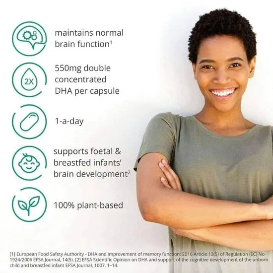 Brain Feed Omega-3 Plant-based DHA 500mg Softgels 30 Softgels