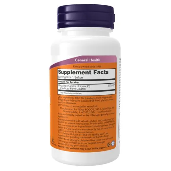NOW Foods Ubiquinol 200mg Softgels 60 Softgels