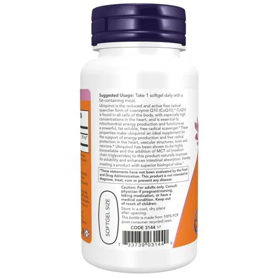 NOW Foods Ubiquinol 200mg Softgels 60 Softgels