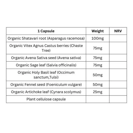 Viridian Herbal Female Complex Organic Veg Capsules 30 Capsules