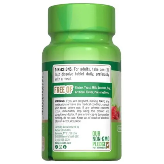 Nature's Truth Vitamin B12 + Folic Acid Tablets 60 Tablets