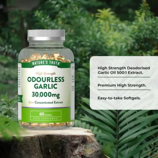 Nature's Truth Odourless Garlic 30000mg Capsules 60 Capsules