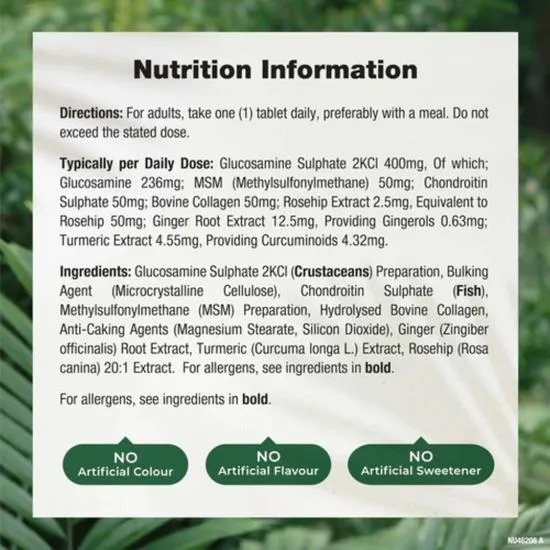 Nature's Truth High Strength Glucosamine & Chondroitin Complex Tablets 60 Tablets