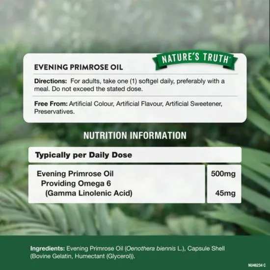 Nature's Truth Evening Primrose Oil 500mg 60 Softgels