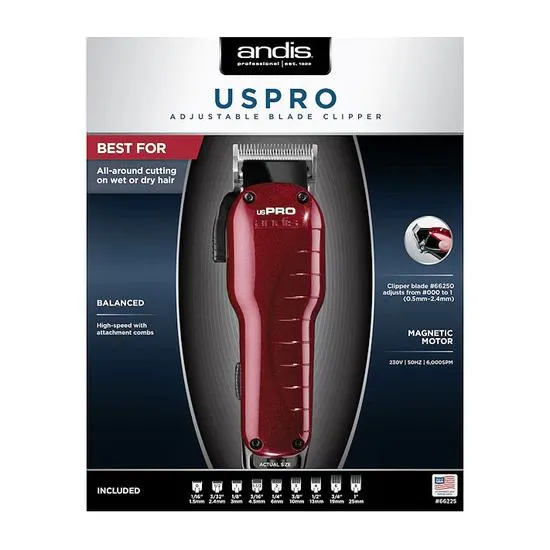 Andis US Pro Adjustable Blade Clipper Blue