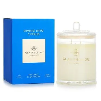 Glasshouse Fragrances Triple Scented Soy Candle Diving Into Cyprus 380g