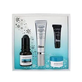 Dr Brandt Skin Care Wishlist Kit: Pore Refiner Primer 30ml+ Wrinkle Smoothing Cream 15g+ Microdermabrasion 7.5g+ Hyaluronic Cream 10g 4pcs