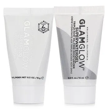 GLAMGLOW Pore-Clearing & Minimising Set: Supermud Clearing Treatment 15g + Superwatergel Moisturiser 15ml 2pcs