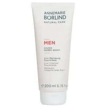 Annemarie Borlind Men System Energy Boost 2-in-1 Cleanser Face & Body 200ml