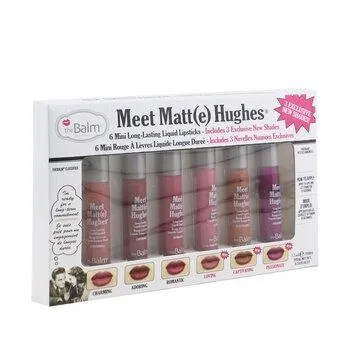 theBalm Meet Matte Hughes 6 Mini Long Lasting Liquid Lipsticks Kit Volume. 3 6x1.2ml
