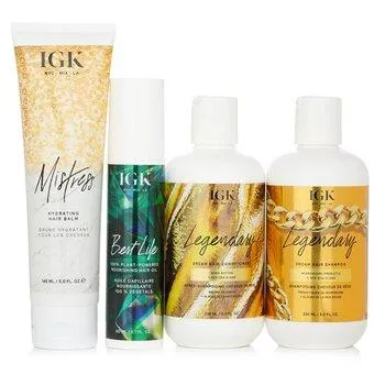IGK Live Your Best Life Shampoo, Conditioner, Hair Balm, Hair Oil Set